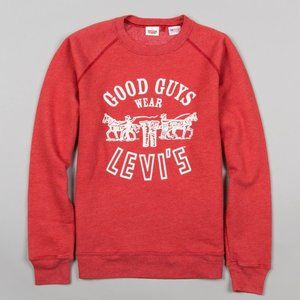 Good Guys Wear Levi’s Red Pullover Sweatshirt